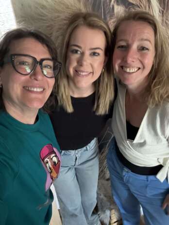 Eefje en Ester met Emma